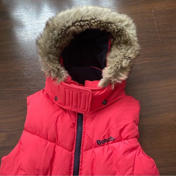 Bench Pink Kids Puffer Vest Age 7/8 Like New - Picture 2 of 4